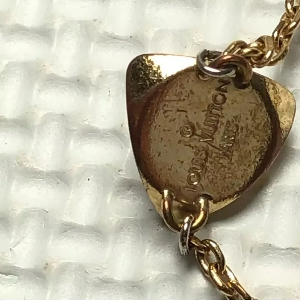 LOUIS VUITTON Bracelet Metal Rhinestones L19.5cm  Authentic